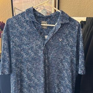 Callaway Men's Navy Blue Speckled Golf Polo